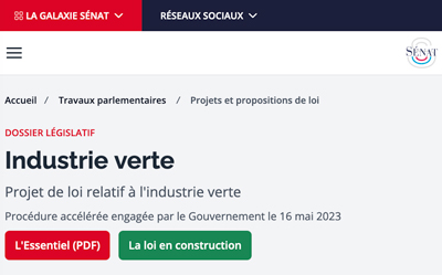 La CNCE et la loi industrie verte